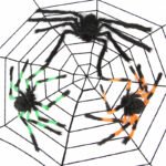 Spider web Halloween spider party decoration props spider web secret room tricky simulation plush spider wholesale