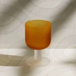 Medieval Cup Designer Sunset Cup Twilight Orange Frosted Glass Goblet Cocktail Glass Gift - Image 4