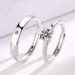 S925 silver 520 wedding couple ring Korean version of the men's and women's open ring Tanabata anniversary gift female wholesale - Image 3