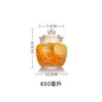 Pickle jar transparent glass jar household pickled sealed jar glass bottle with lid small pickle jar storage jar - Image 6
