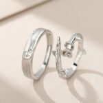 S925 sterling silver little prince and roses couple ring men and women a pair of Korean version simple students to send lover gifts - Image 3