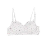 Japanese floral underwear girls high school students pure desire no steel ring small chest gathered summer thin bra bra - Image 5