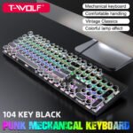 Thunder Wolf T75 Real Mechanical Keyboard Colorful Backlight Competitive Internet Cafe Game Retro Punk Plug Mechanical Switch Wholesale - Image 6