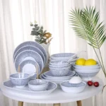 High-temperature underglaze color Japanese-style ceramic dishes and dishes set for home eating small bowls of grass series tableware combination