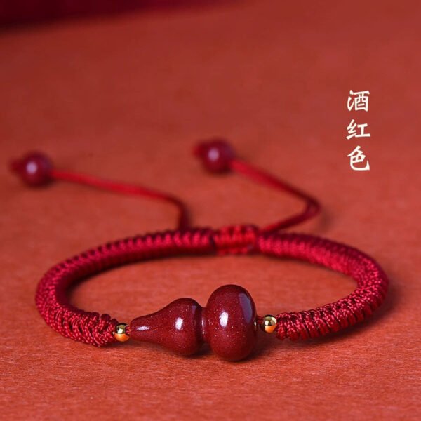 Purple gold sand gourd bracelet burgundy bracelet natal year big red bracelet men's and women's black low-content bracelet