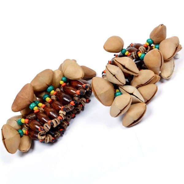 Coconut fruit hand bell musical instrument wrist bell foot bell children's dance hand bell toddler rattle African drummer bell hand string
