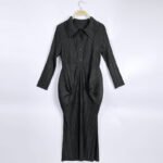 Lantern skirt women's spring and summer pullover 2022 new loose Korean version of the mid-length pleated long-sleeved dress women - Image 2