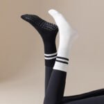 yoga socks women's mid socks cotton non slip silicone indoor fitness towel bottom socks pilates women's sports socks - Image 4