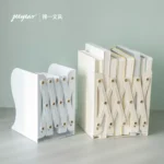 Simple metal telescopic book stand for students with desktop book clip book by book baffle simple folding bookshelf simple stand book shelf high school student desk book book storage rack
