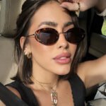 Small frame oval retro sunglassesEuropean and American ins Internet celebrities with the same sunglasses, high-end catwalk sunglasses, personality