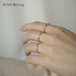 Japanese daily order~S925 silver~Japanese minimalist Matsumoto Huina simple cold Harajuku fine ring ring - Image 2