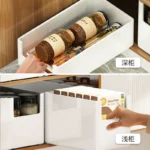 Kitchen storage box Japanese-style rectangular cabinet right-angle shelf plastic sundries home desktop snacks finishing basket - Image 3