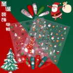 Zhengxiang New Christmas Nail Stickers Wholesale DIY Nail Decals INS Amazon Snowman Snowflake Nail Stickers - Image 2