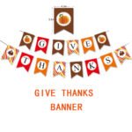 Cross border Thanksgiving party decoration banner GIVE THANKS pull flag pumpkin turkey pull flower spot wholesale - Image 4