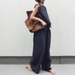 Spot women's suit 2022 summer new Japanese sleeveless cotton linen vest + wide-leg pants two-piece suit female - Image 3