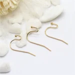 Copper plated 14k real gold diy earrings ear hook - Image 4