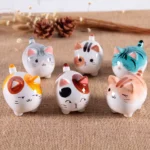 Ceramic Kitty Ornament Creative Home Decoration Handicraft Cute Desktop Birthday Gift Japanese Healing Object - Image 2