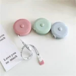 *Pretty little aunt* Multi-color simple tape measure soft measure to measure the waist measurement mini leather tape measure - Image 2