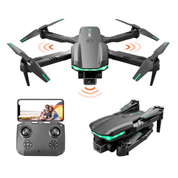 Cross-border drone high-definition aerial photography 4K dual-camera folding aircraft three-sided obstacle avoidance and height-setting remote control aircraft toy
