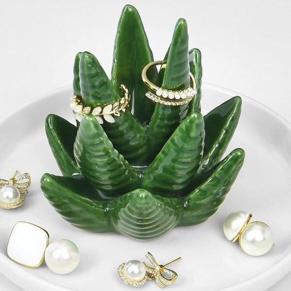 Aloe Vera Creative Ceramic Jewelry Storage Tray