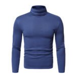 Foreign trade spot autumn and winter new sweatshirt men's solid color velvet pullover high neck t-shirt men's base shirt fleece sweater
