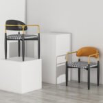 Nordic Light Luxury Dining Chair Creative Designer Iron Art Leisure Chair Home Back Chair Desk Chair Negotiation Chair Makeup Chair - Image 4
