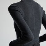 Seamless integration commuter temperament semi-turtleneck wool knitted sweater women's autumn base top underneath
