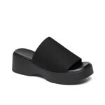 2023 Wholesale Flying Girl Slippers Outer Wear Summer Fashion Casual Comfortable Muffin One Word Medium Heel Thick-soled Sandals and Slippers - Image 3