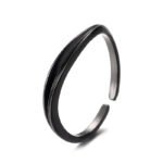 Black Versatile Narrow Original Open Ring - Image 4