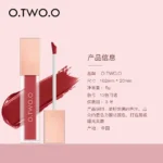 O.TWO.O high-energy dense fog matte lip glaze non-stick cup velvet matte lip gloss lipstick 1017 - Image 3