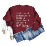 Independent Station Foreign Trade Cross-border Bonfires pumpkins European and American Fashion Thanksgiving Letters Long Sleeve Sweater Women