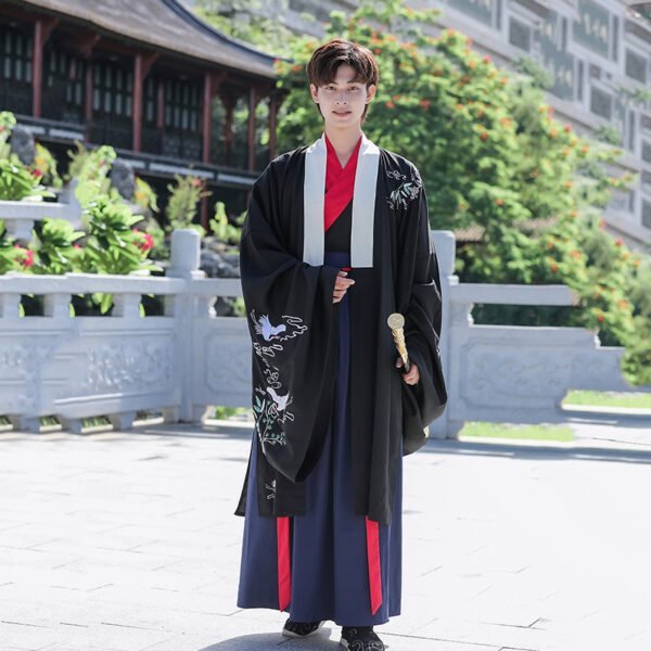 Traditional Hanfu cross-necked wide-sleeved suit