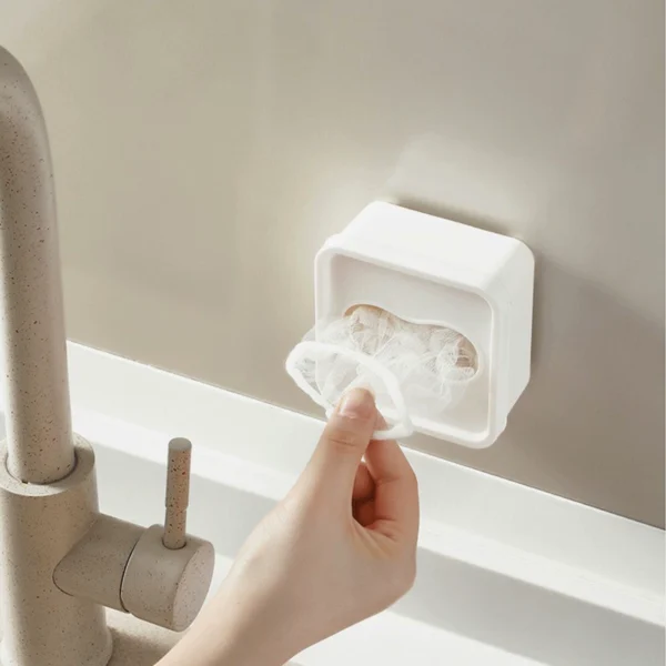 Kitchen sink filter storage box punch-free wall-mounted finishing box sundries disposable gloves storage