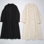 Cotton in nature two-color pressed pleated dress pure cotton forest lace stitching dress for women