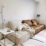 Tofu block Italian fabric sofa single double technology cloth small apartment living room combination block sofa tatami - Image 2