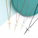 New cross-border couple faith letter necklace faith stainless steel European and American jewelry inspirational slogan pendant pendant - Image 3