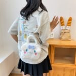 Plush handbag girl cute soft and cute girl's heart small shoulder bag 2025 new Japanese lazy style crossbody bag - Image 4