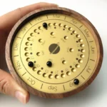 Wooden perpetual calendar desktop decoration office creative desk calendar cultural and creative crafts planetary sundial calendar gift