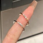 Sky Galaxy Diamond Ring Light Luxury Simple Niche Versatile Flash Diamond Index Finger Ring Live Mouth Adjustable Ring Wholesale