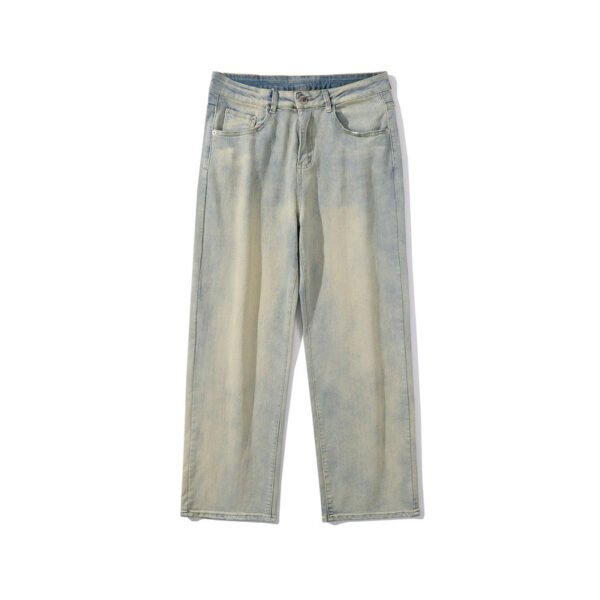 Vintage vintage washed-out loose wide leg casual jeans