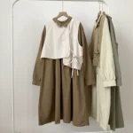 Japanese cotton loose vest + dress two-piece set 2022 spring new Mori style niche design long skirt - Image 3
