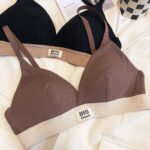 Simple sports style comfortable triangle cup no steel ring underwear thin section gathered big chest showing little girl's bra breast milk bra - Image 6