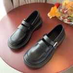 Shallow mouth thick bottom British style small leather shoes women's spring and autumn new hundred matching skirt basic style Japanese jk single shoes - Image 7