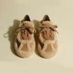 Women's 2022 autumn and winter new lace-up warm cotton shoes two-wear commuter peas shoes with flat bottom and fleece - Image 6