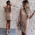 2022 European and American summer women's clothing wish Amazon ebay hot style solid color fashion backless skirt dress female - Image 9