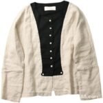 Japanese high-end splicing design sense niche cotton and linen long-sleeved shirt women's fresh and sweet raglan sleeve cardigan top - Image 5