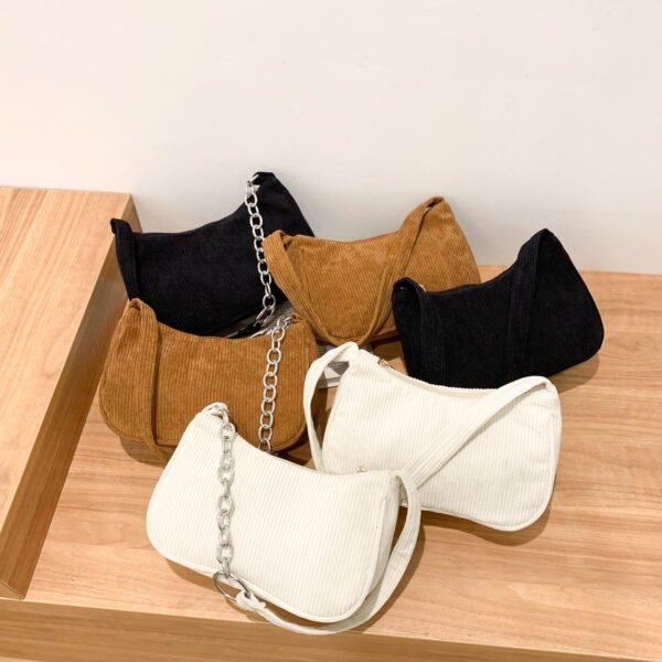 Women's bag corduroy 2022 new style single shoulder bag trend simple Japanese single shoulder handbag foreign trade dropshipping