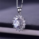 Pendant Female Moissanite Pendant D Color FL Clarity Moissanite Necklace Moissanite Sunflower Pendant - Image 3