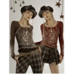 Printed flannel bottom shirt