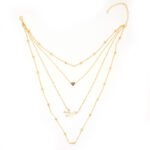 European and American jewelry adults lead villains love rice beads rhinestones 4-layer necklace thanksgiving parent-child necklace - Image 5